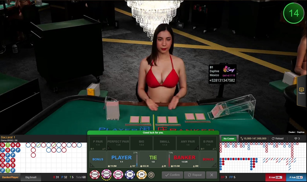bàn chơi baccarat tại 8xbet