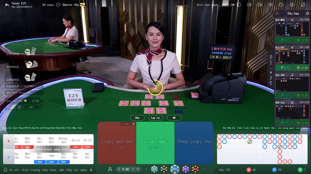 bàn chơi poker tại 8xbet