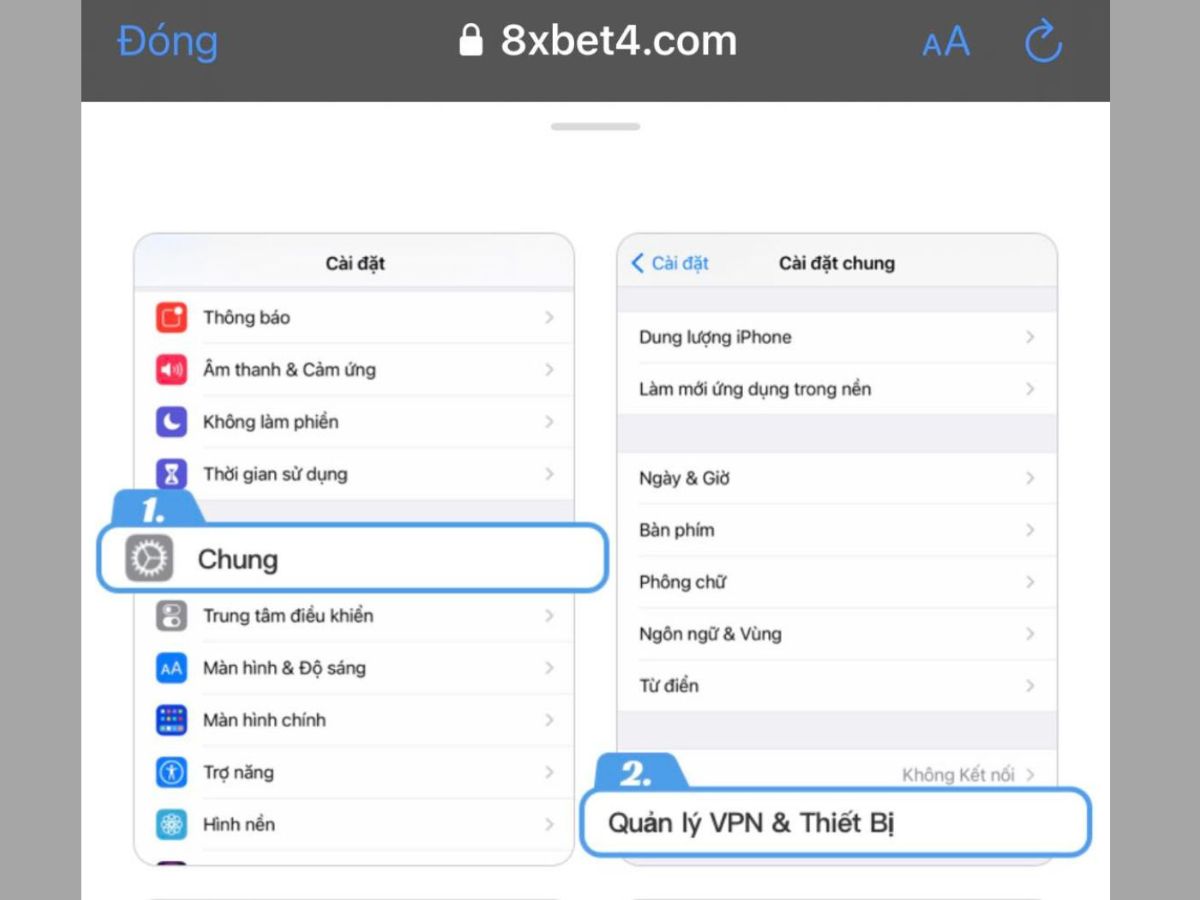 cài đặt app 8xbet trên ios