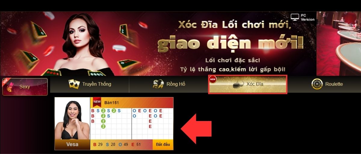 chọn bàn chơi xóc đĩa 8xbet