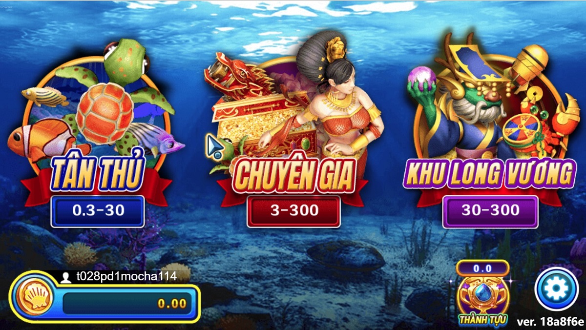 chọn phòng chơi bắn cá 8xbet