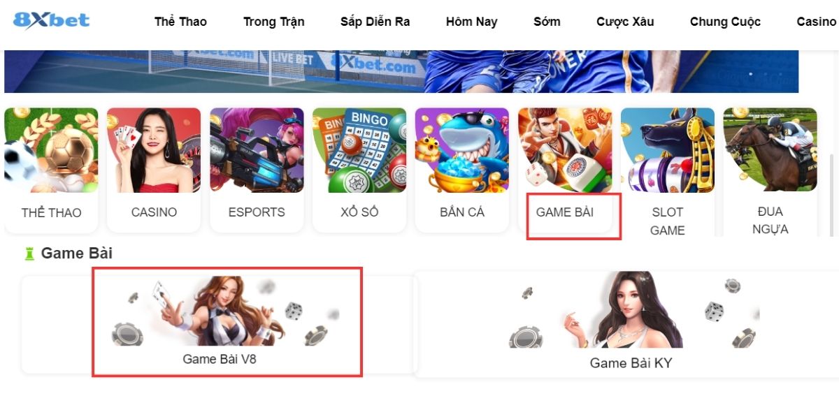 chọn sảnh chơi bài liêng 8xbet