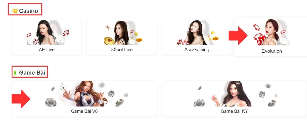 chọn sảnh chơi game bài poker 8xbet