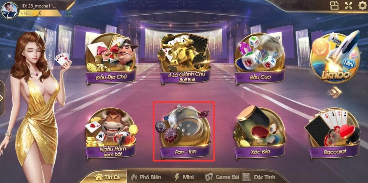 chọn vào game fantan 8xbet 3d