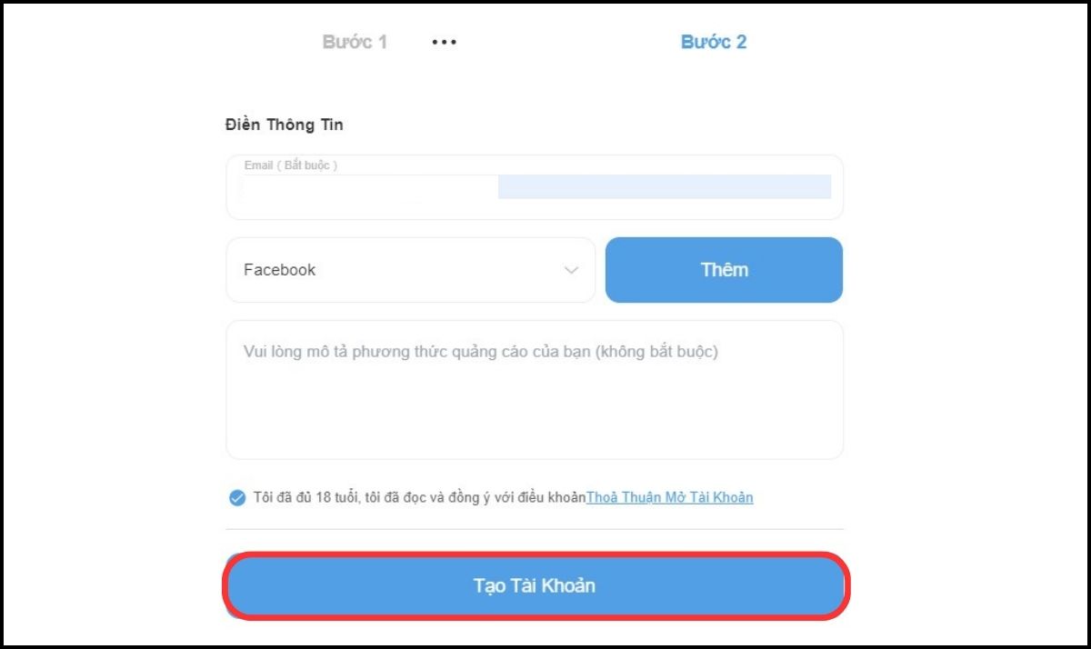 nhập thông tin 8xbet bắt buộc để tạo tài khoản đại lý 8xbet