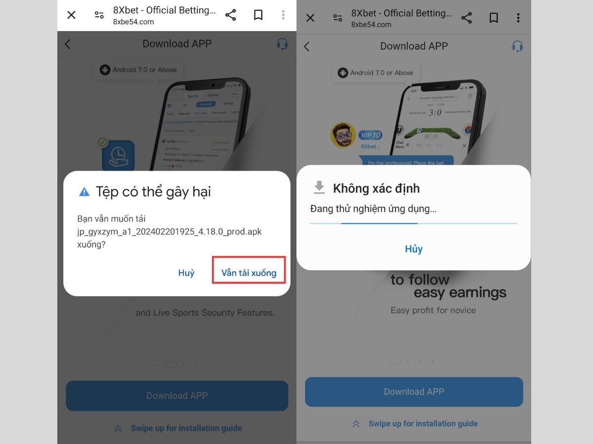tải app 8xbet cho android
