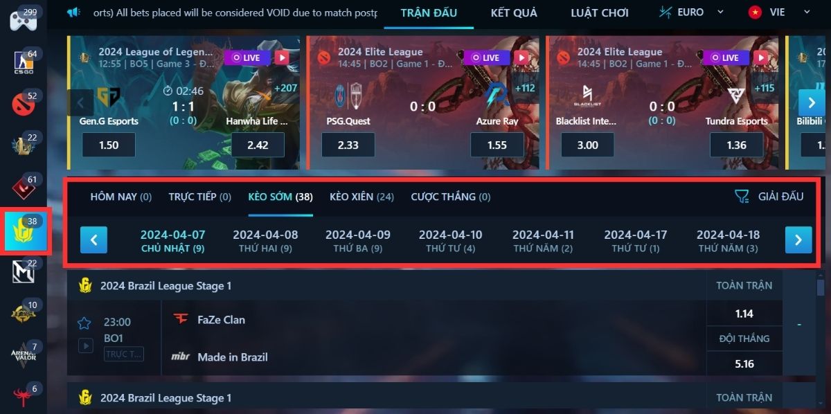 chọn trận đấu rainbow six 8xbet