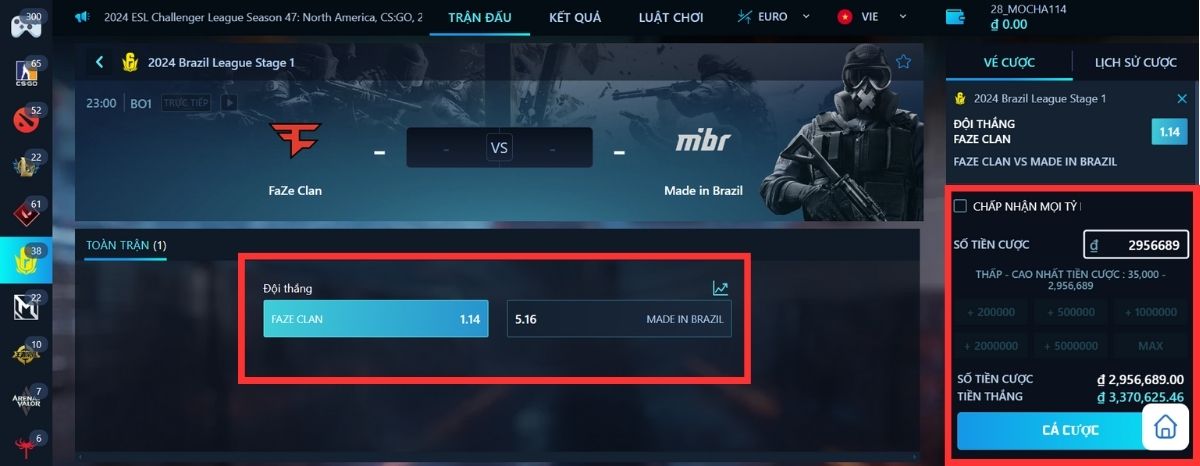 đặt cược rainbow six 8xbet