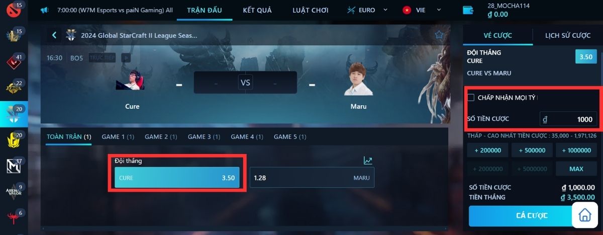 bắt đầu cá độ starcraft 2 8xbet