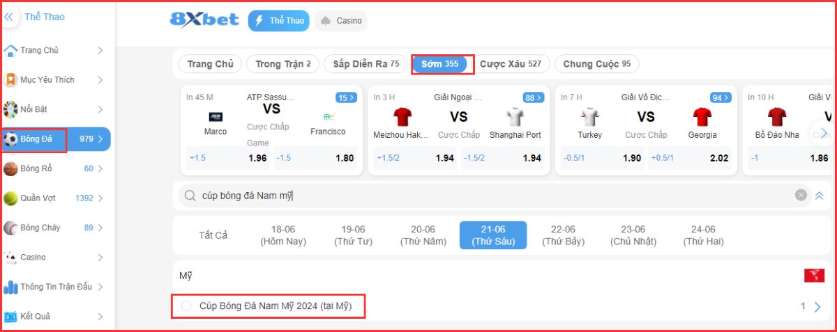 tìm các trận đấu trong cúp bóng đá nam mỹ 