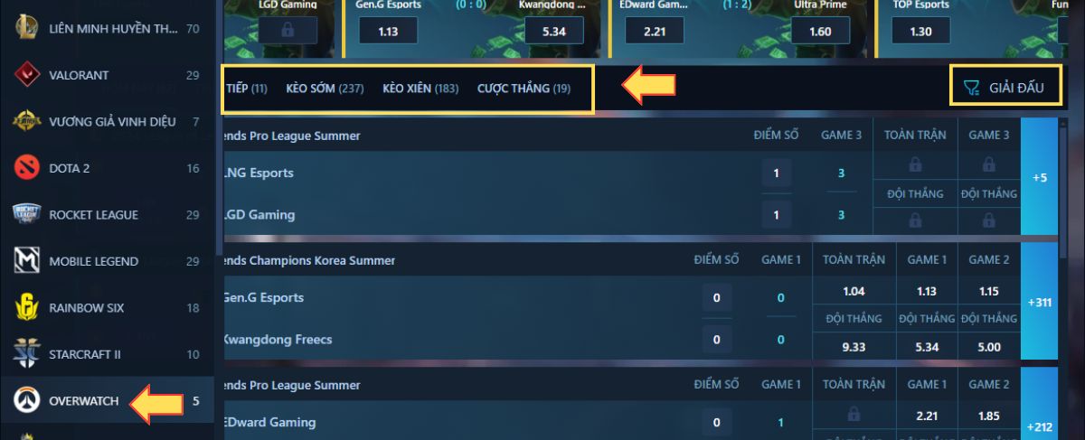 xác định trận đấu overwatch 8xbet